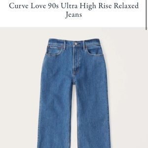 Abercrombie Curve Love 90s Ultra High Rise Relaxed Jeans
